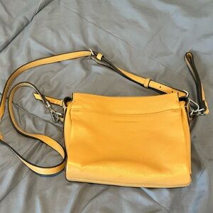 Vince Camuto Camel-Colored Leather Crossbody Bag
